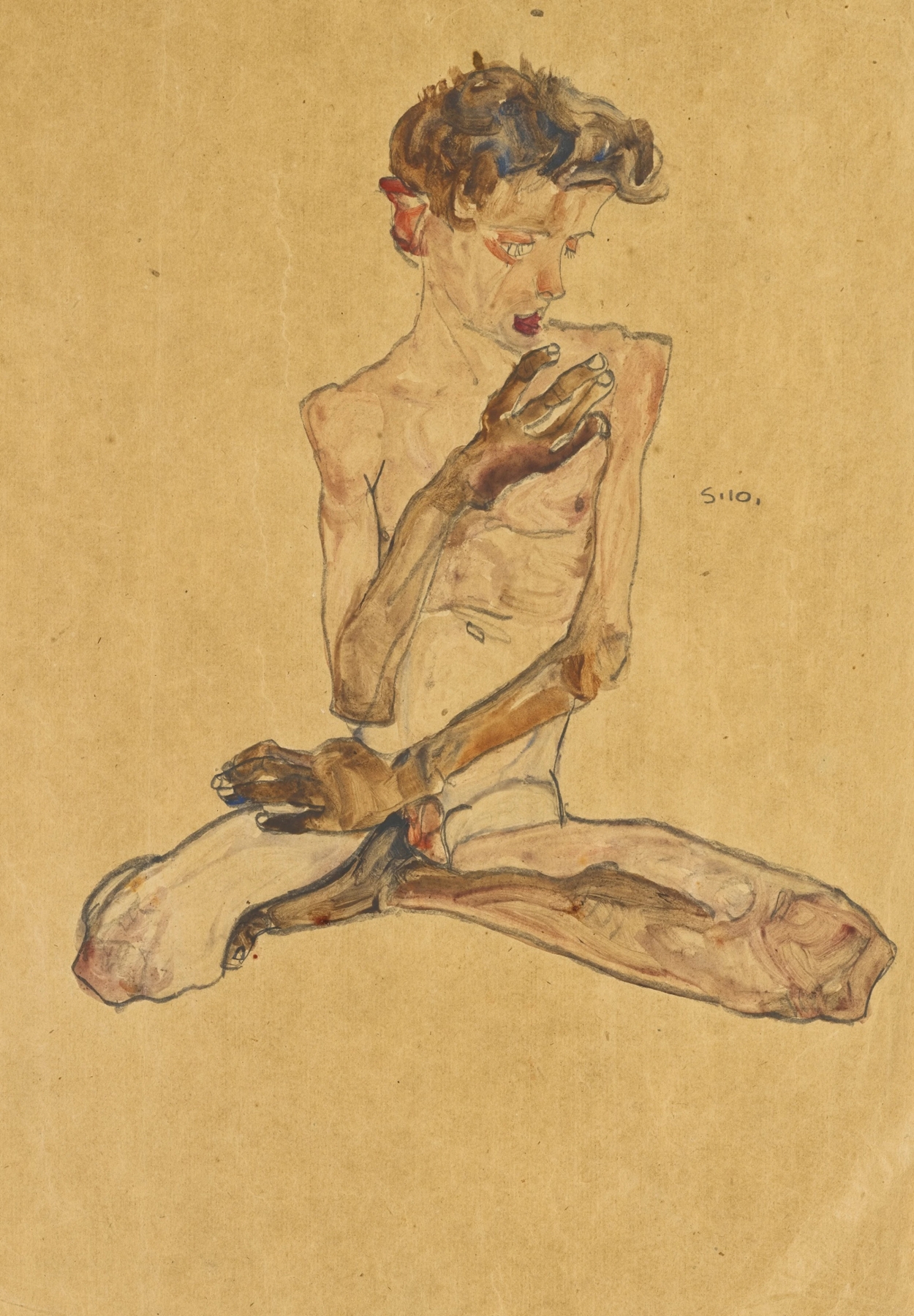 Sitzender Junge (Seated Boy) (1910)
