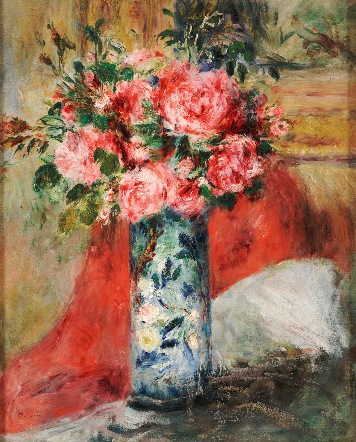 Roses and Peonies in a Vase (1876)