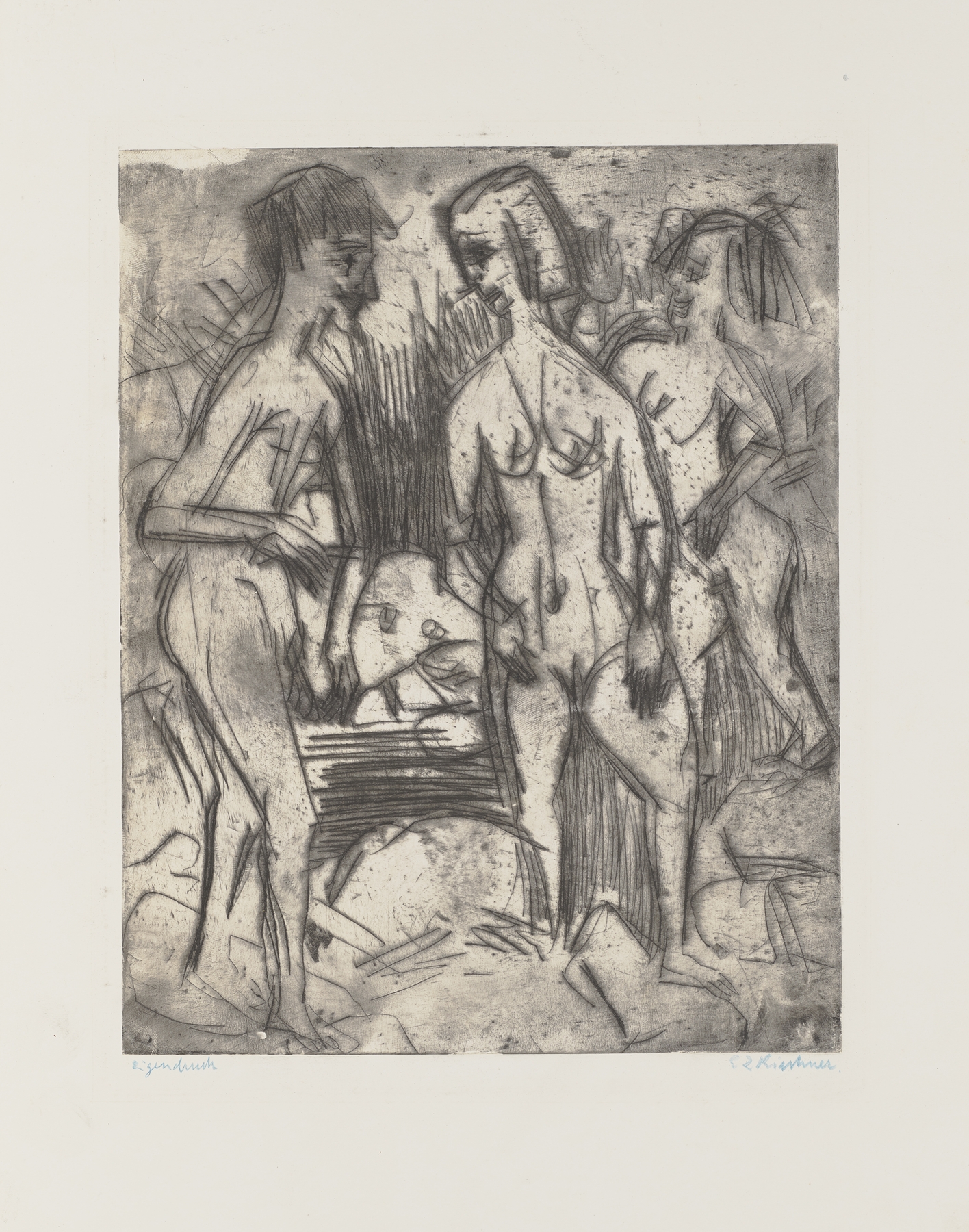 Badende im Bach (1923)