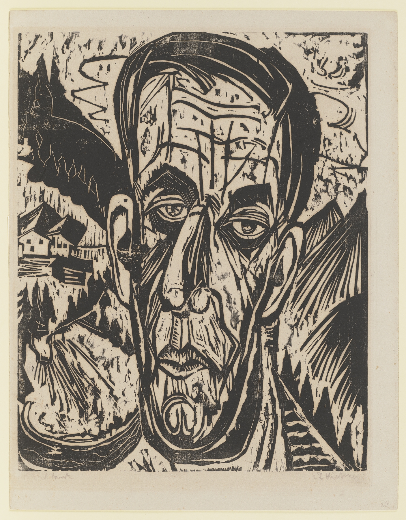 Kopf van de Velde, hell. – Van de Velde zwischen Bergen (1917)