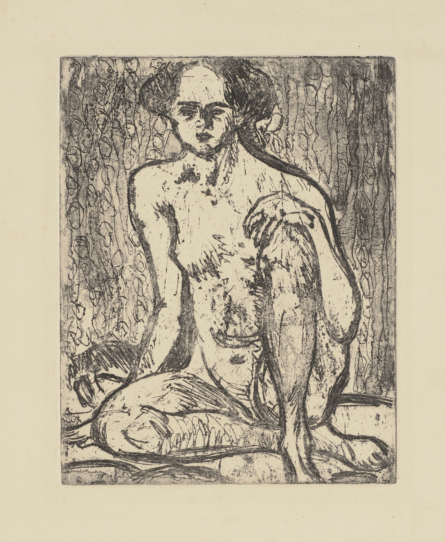 Sitzender Mädchenakt (1907)