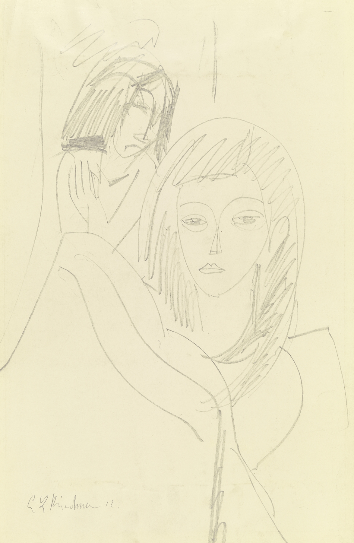 Two girls (ca. 1912)
