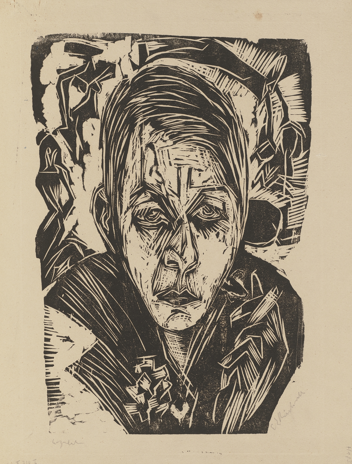 Young Girl with a Cigarette (Nele van de Velde) (1918)