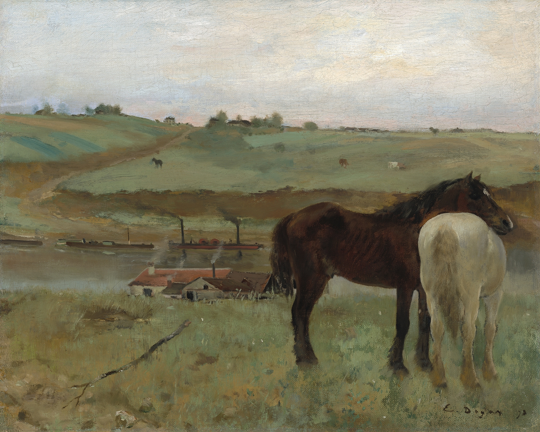Horses in a Meadow (1871)