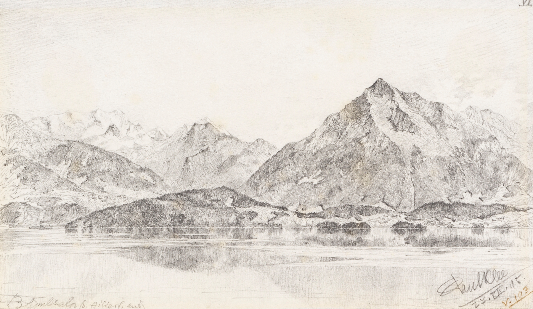 Blümlisalp von Hilterfingen aus (1895)