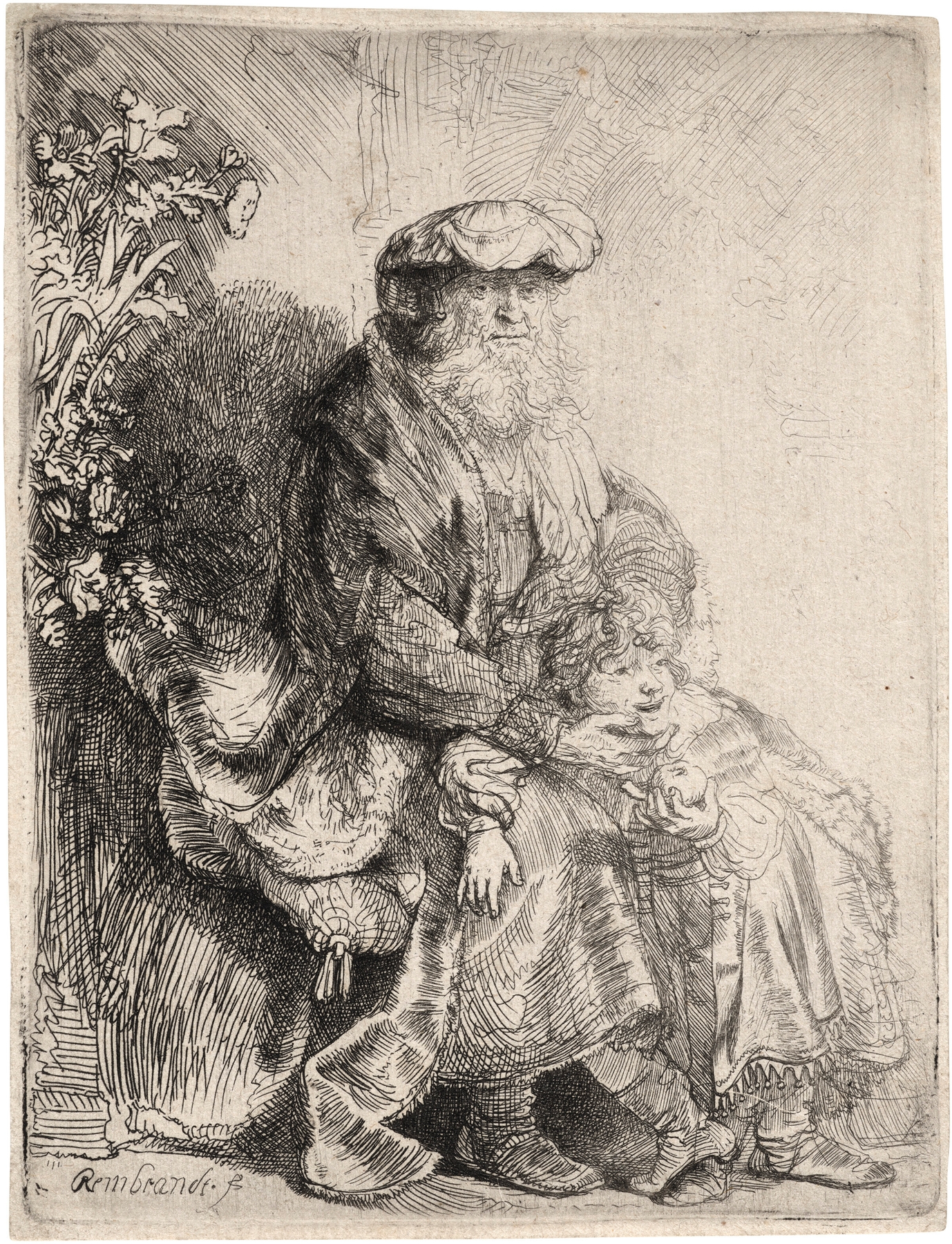 Abraham caressing Isaac (circa 1637)