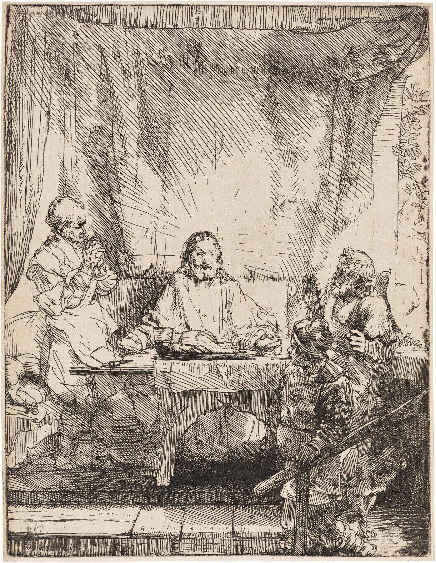Christ at Emmaus: the larger Plate (1654)