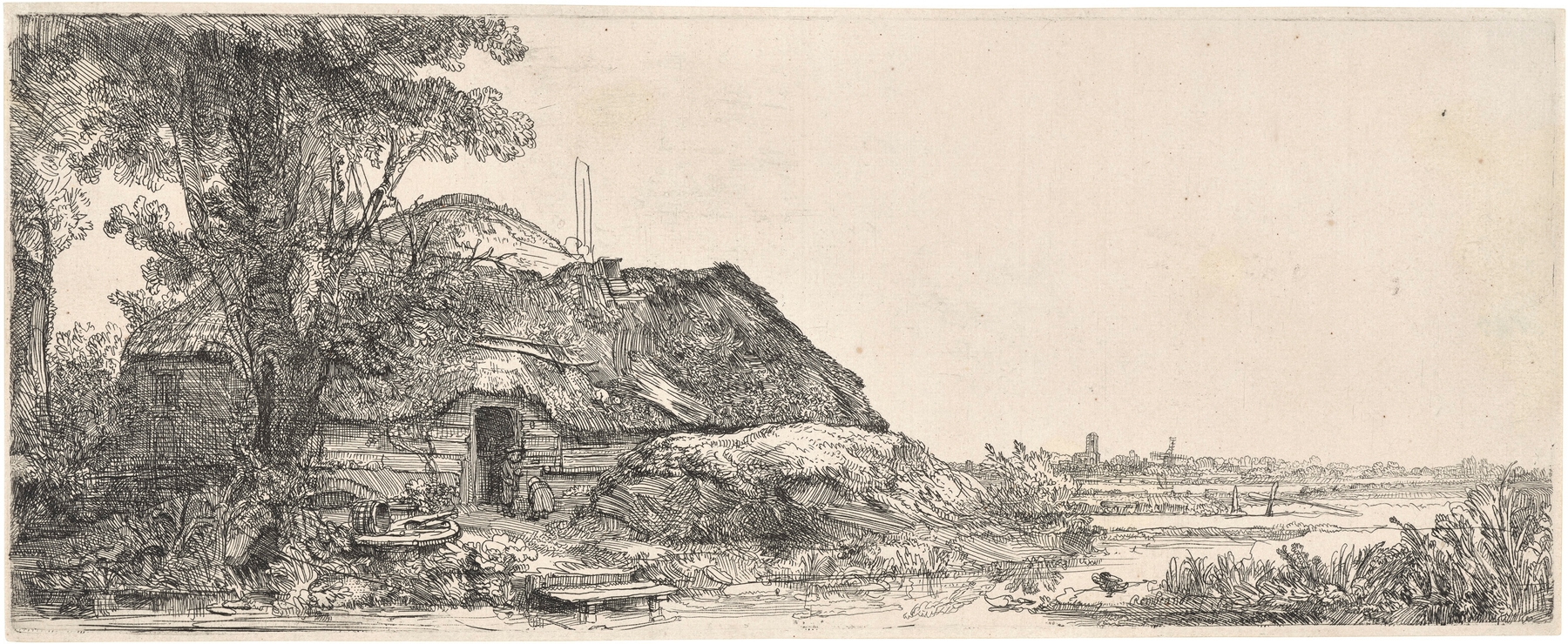 Landscape with a Cottage and a large Tree (1641)