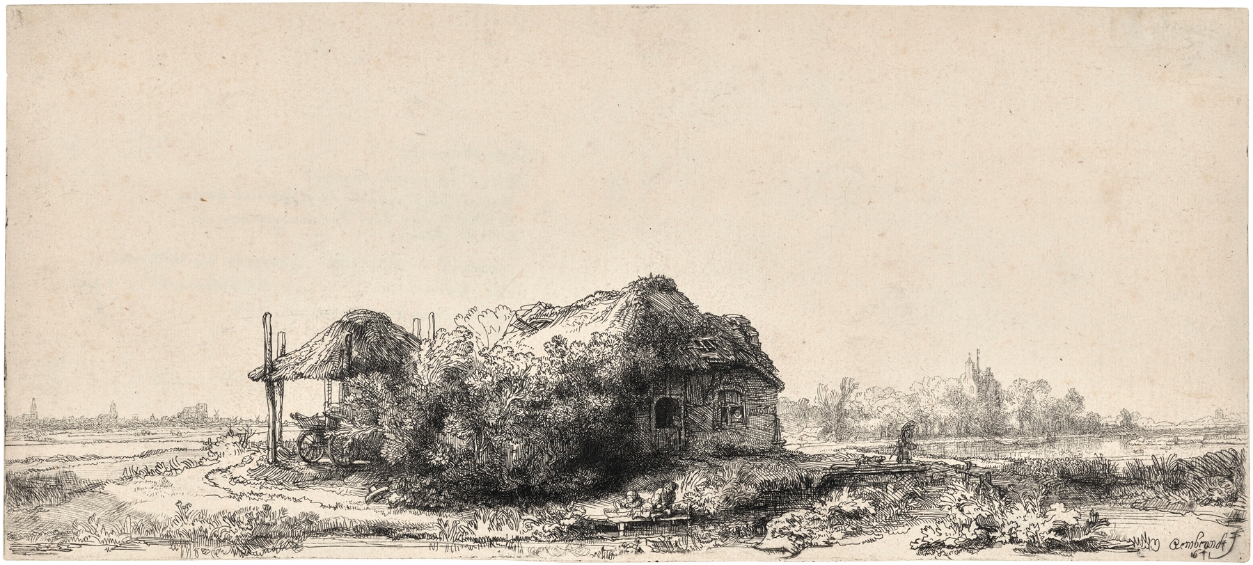 Landscape with Cottages and a Hay Barn (1641)