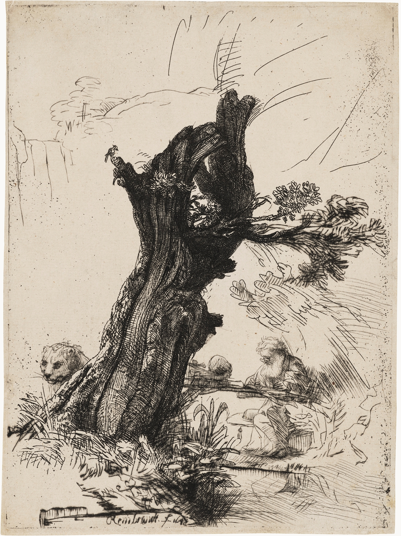 Saint Jerome beside a Pollard Willow (1648)