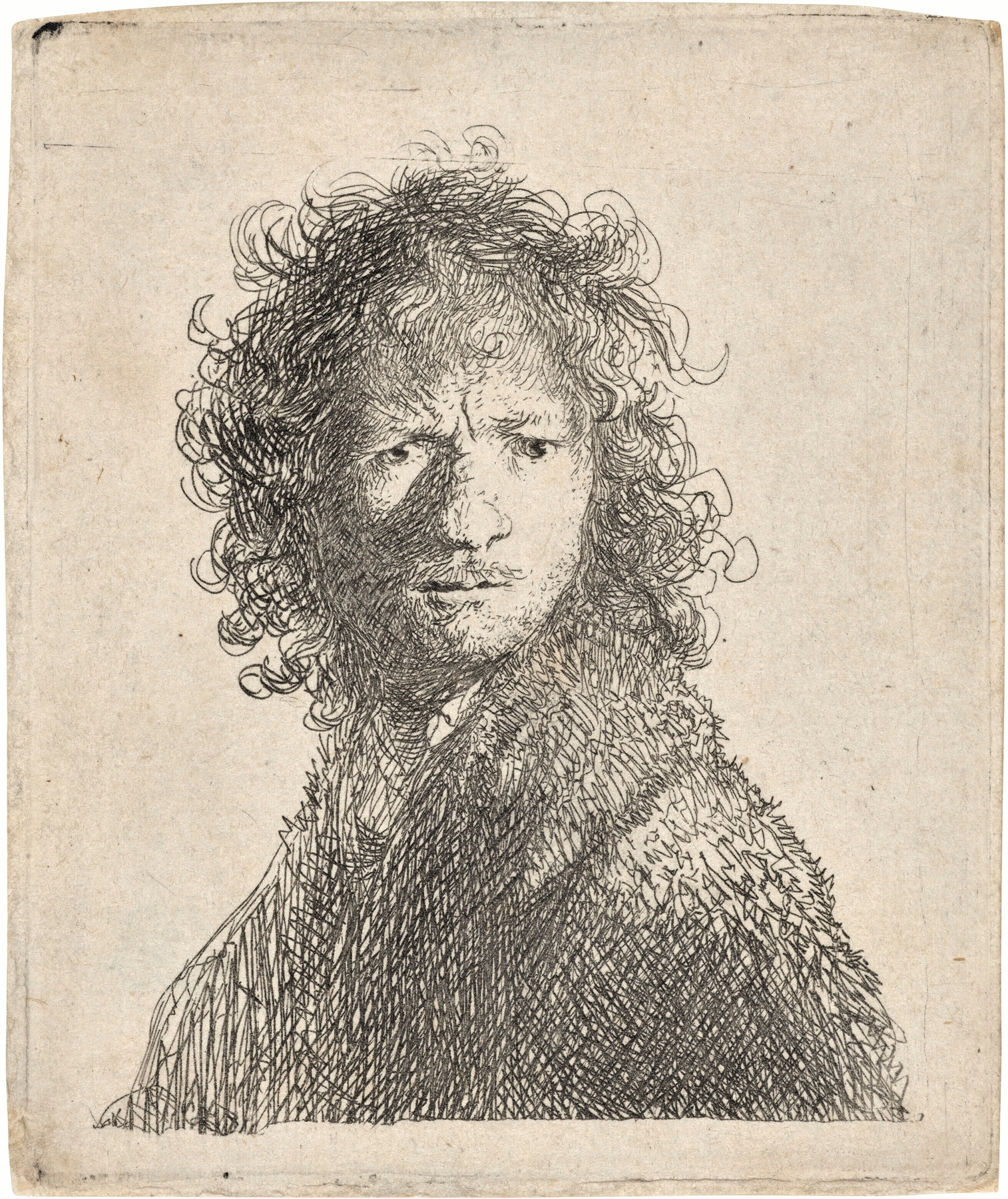 Self-Portrait, frowning: Bust (1630)