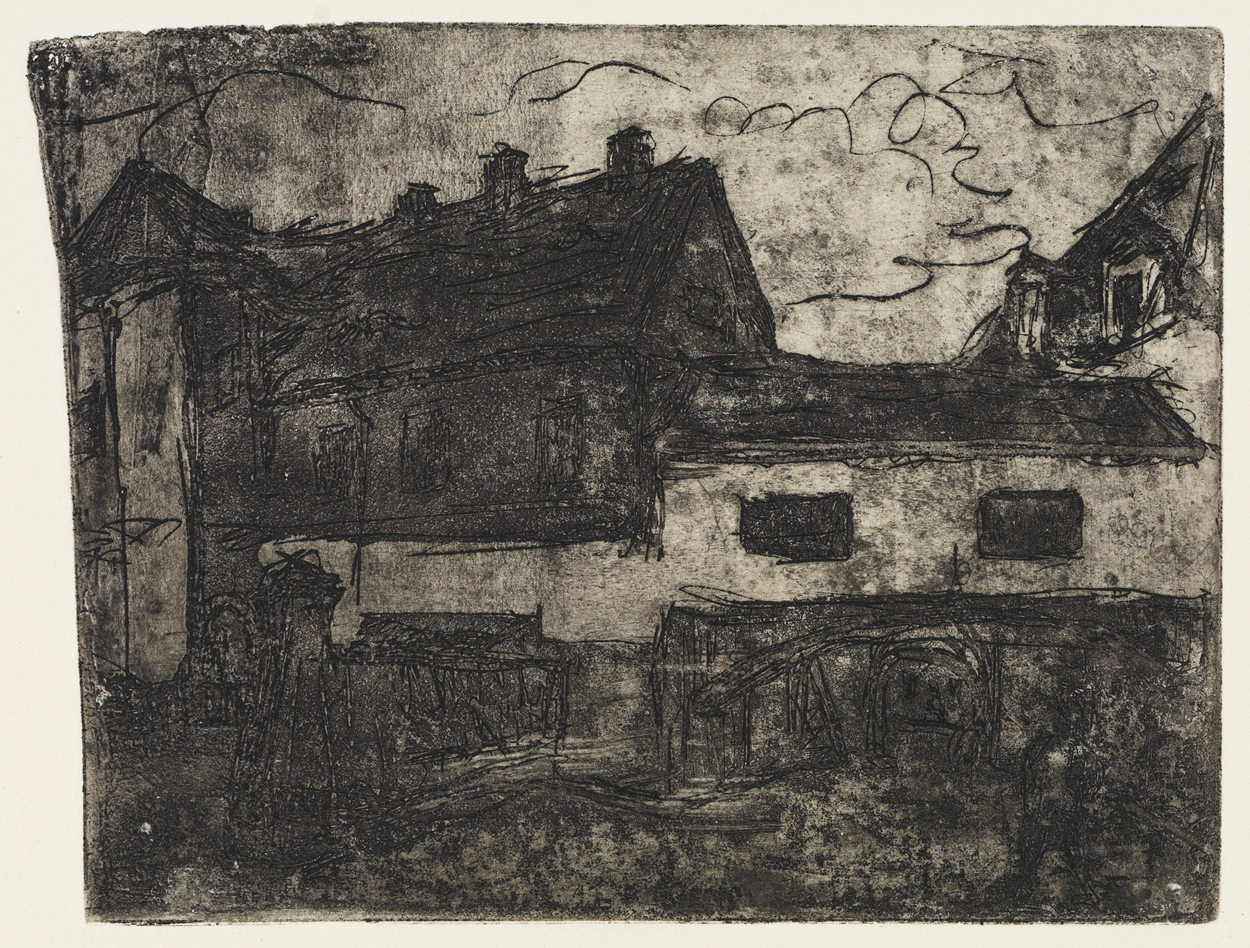 Alter Häuserdurchgang Dresden-Deuben (1906)