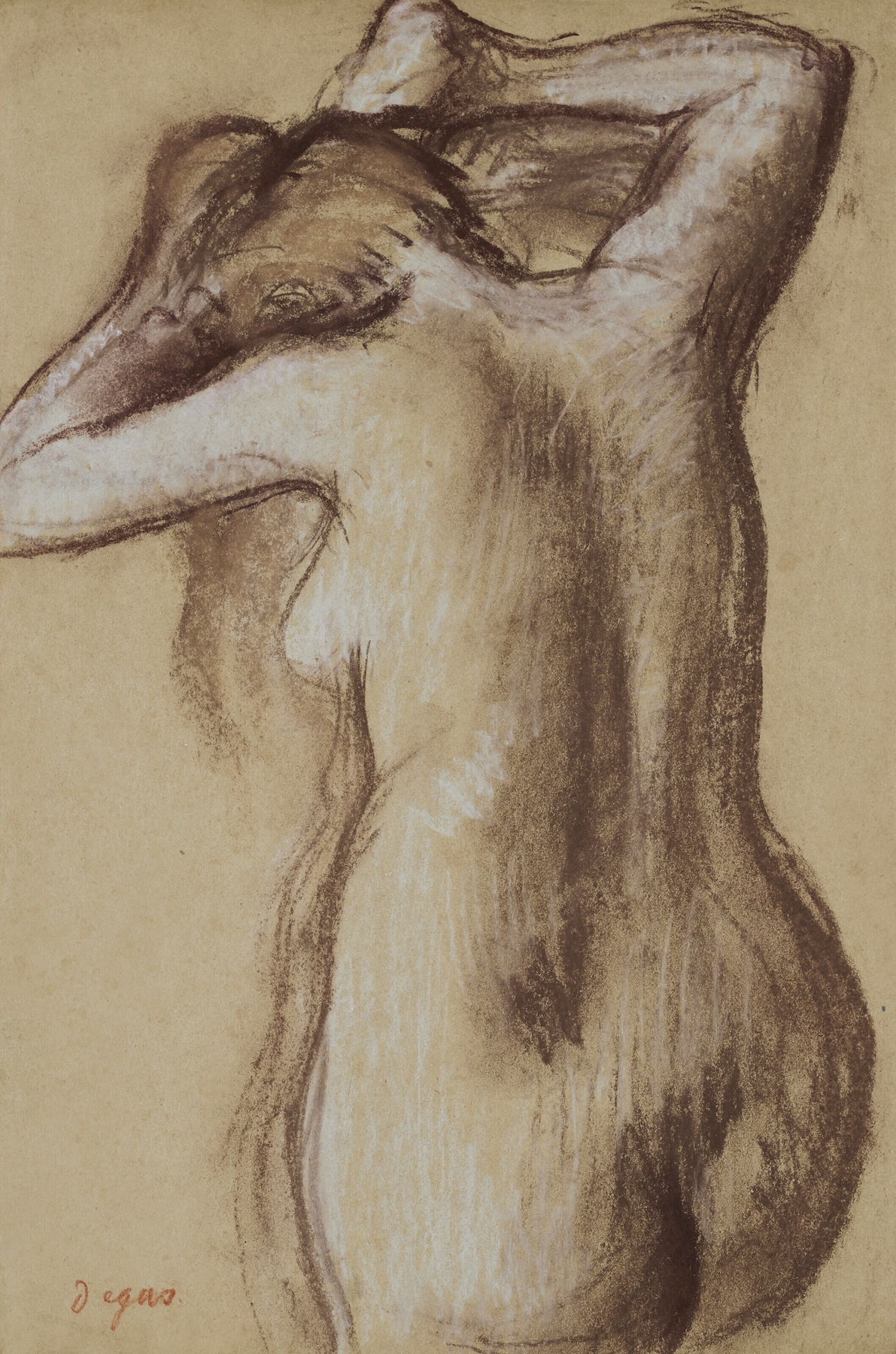 Jeune femme nue se coiffant (circa 1889-1890)