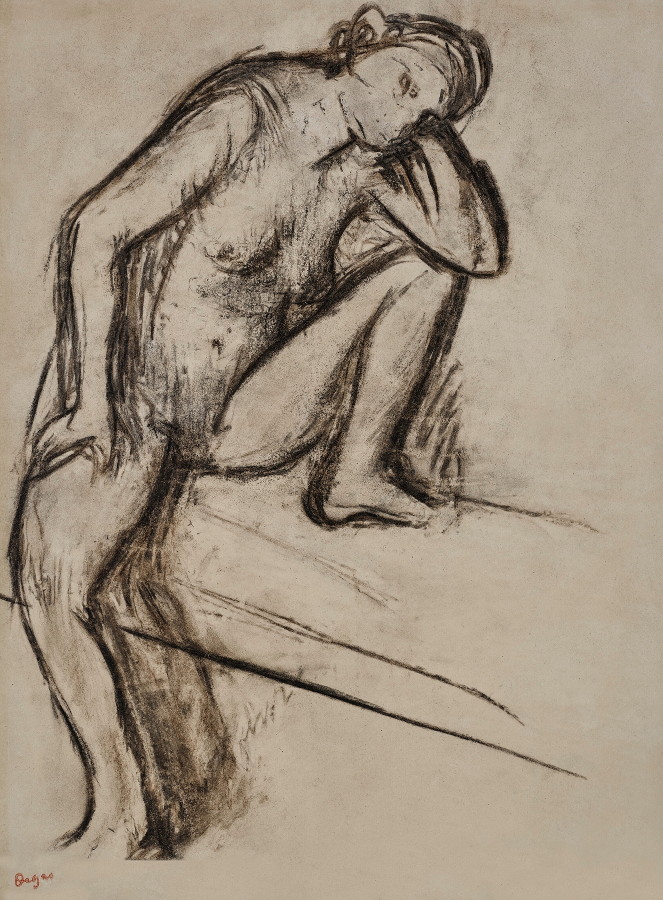 Femme assise (Etude de nu)