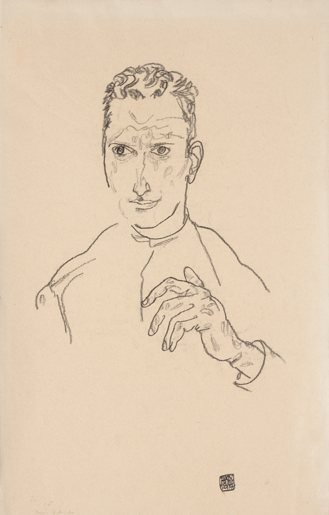 Brustbild eines jungen Mannes (1917)