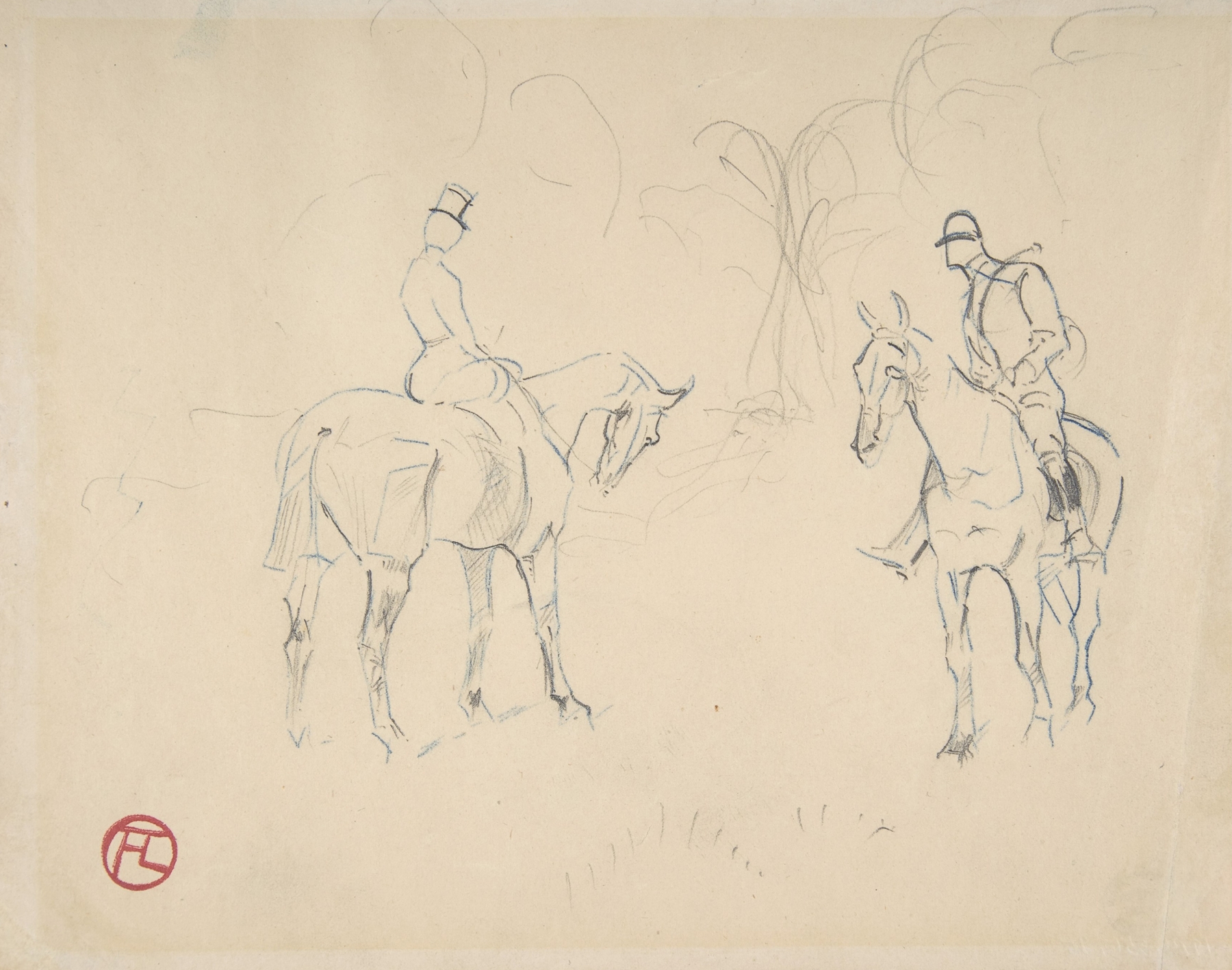 A Woman and a Man on Horseback (1879–81)