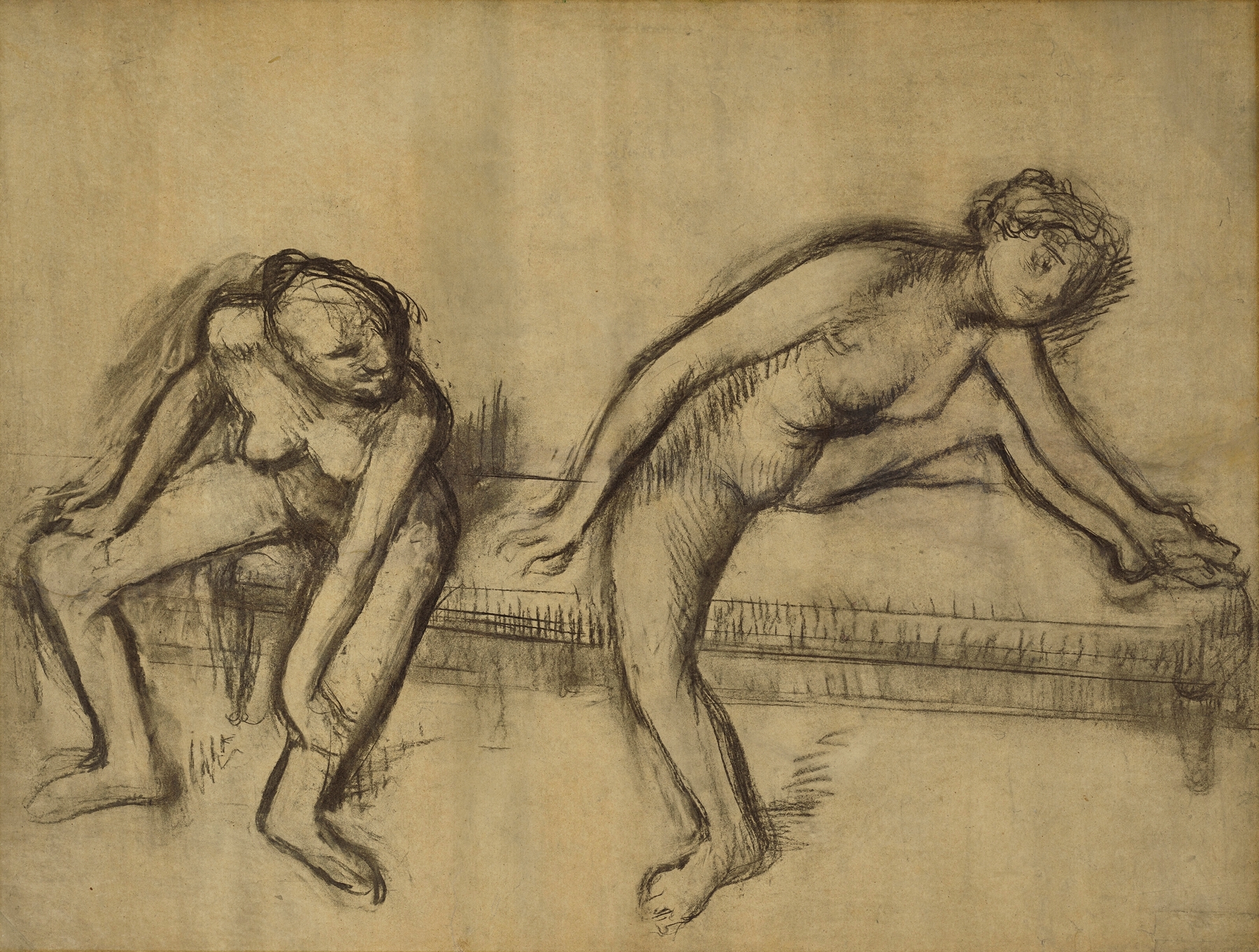 Deux danseuses sur un banc (circa 1900)