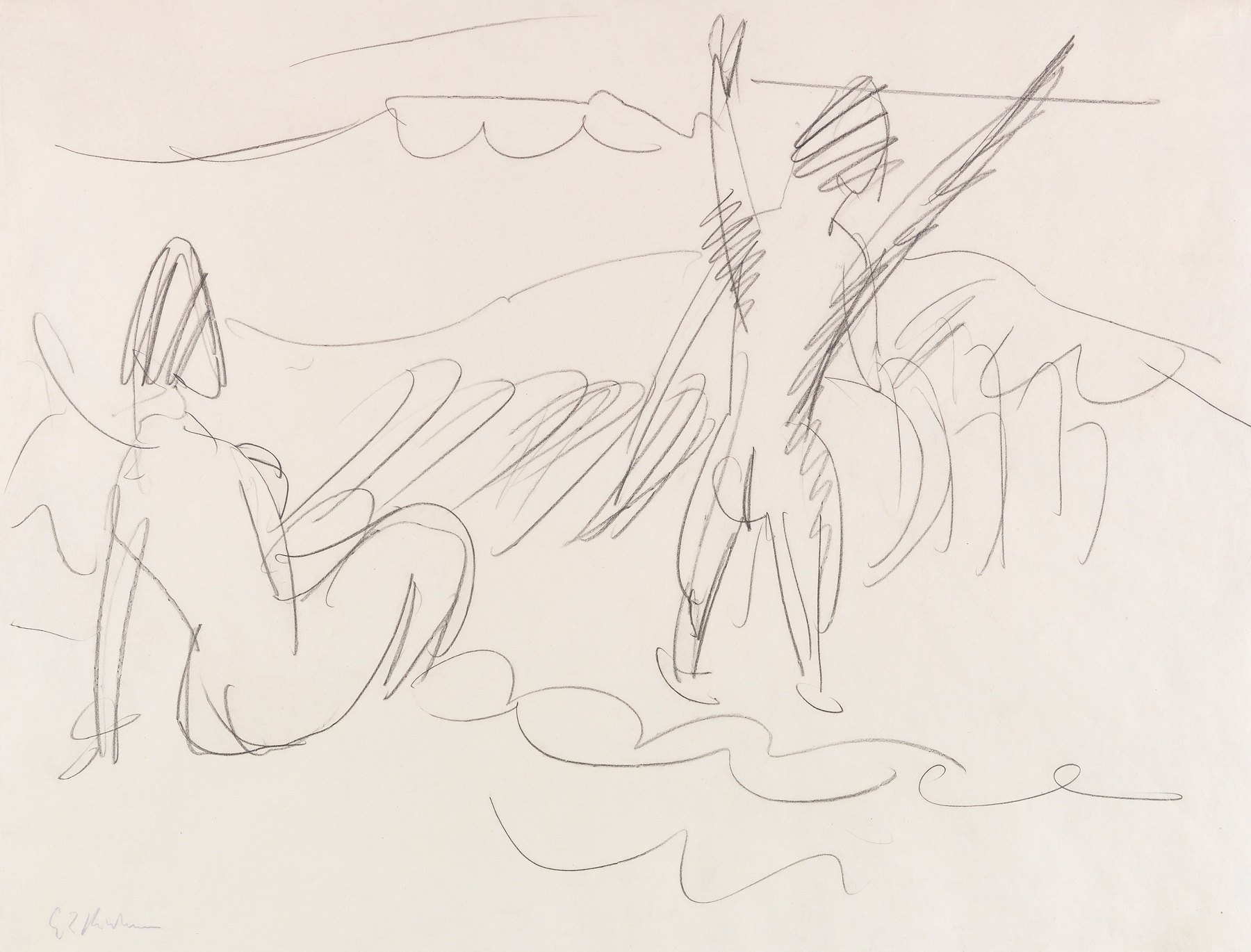 Badende in Wellen (1912)