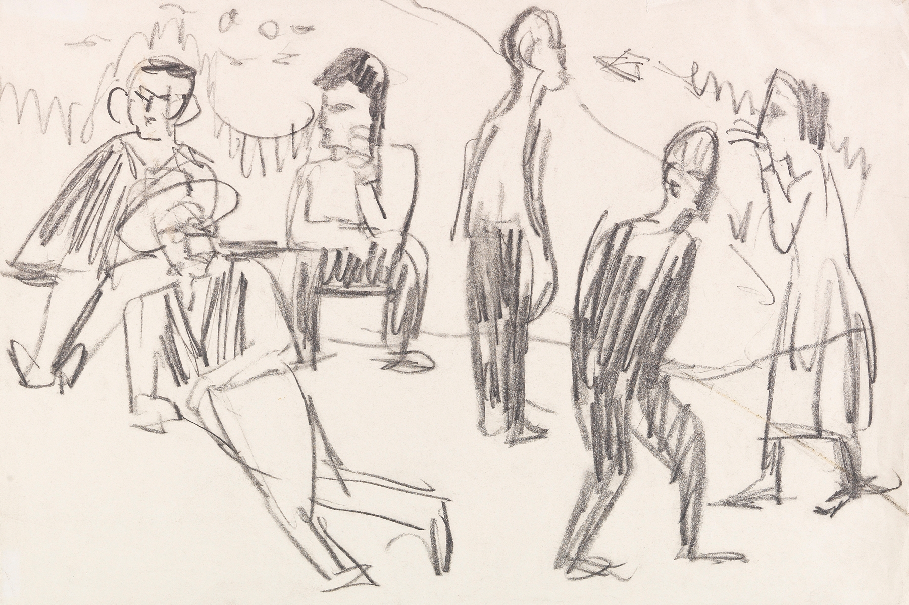 Bauern auf der Alp bei Davos (1921)