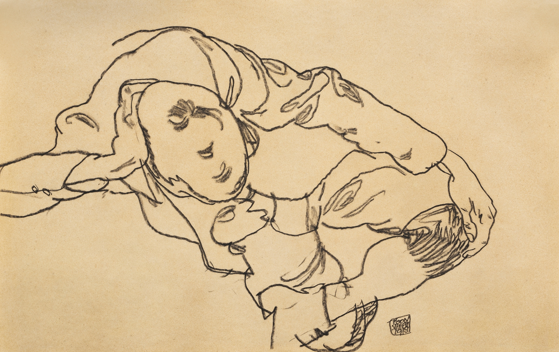 Sitzender Knabe, Draufsicht (1918)