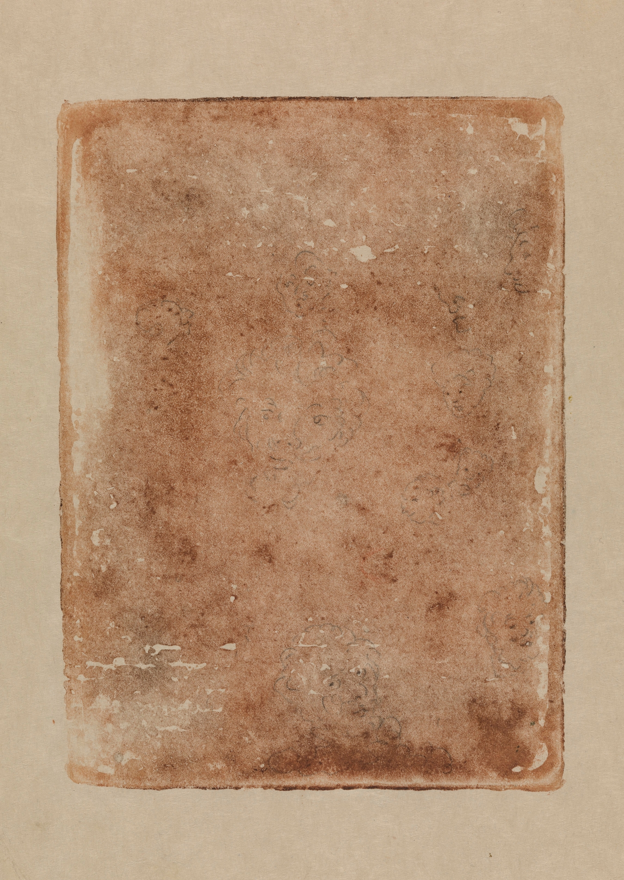 Self Portrait Surrounded by Heads (1900-1910)