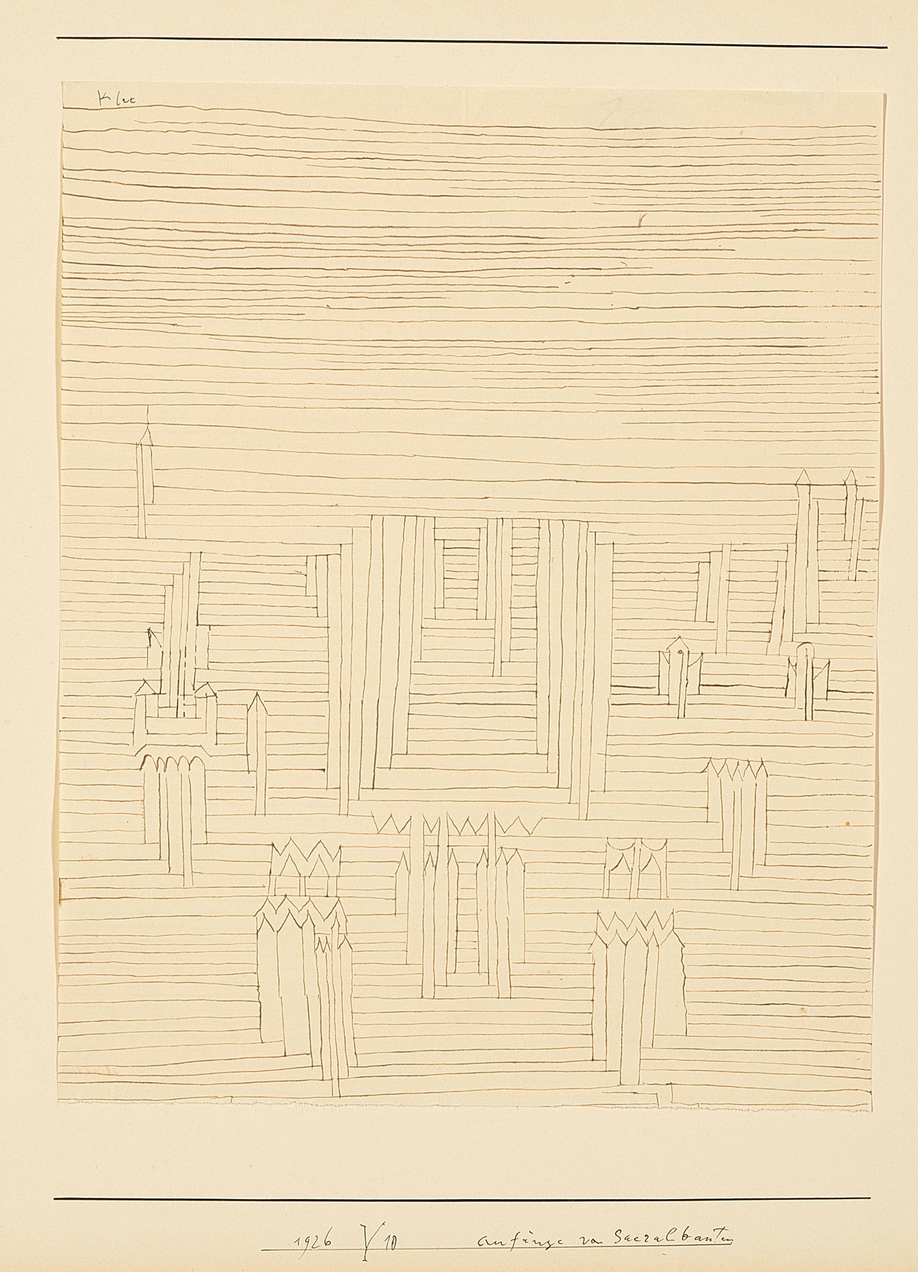 Anfänge von Sakralbauten (Beginnings of sacred buildings) (1926)