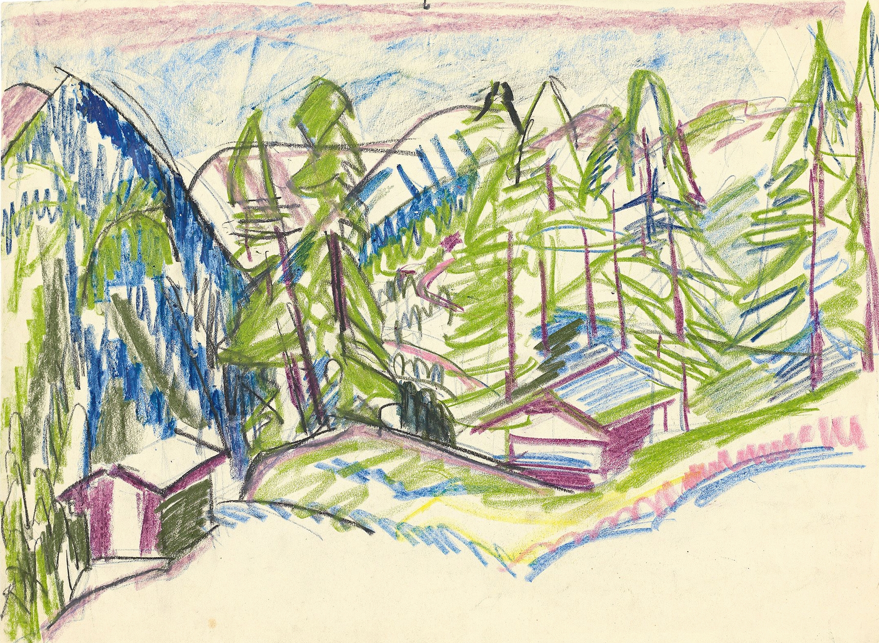 Berglandschaft von Clavadel (Circa 1925)