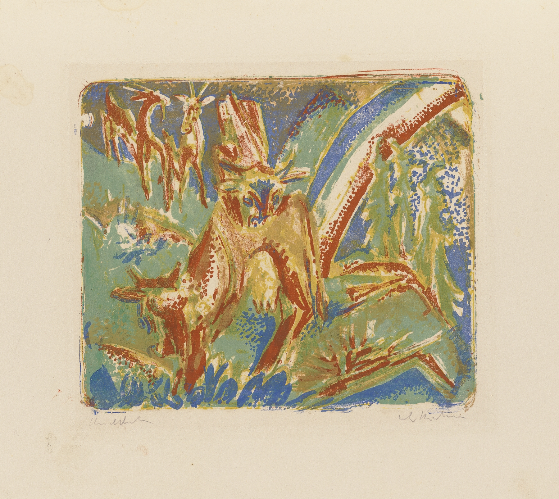 Sieben Kühe und Regenbogen (1919)