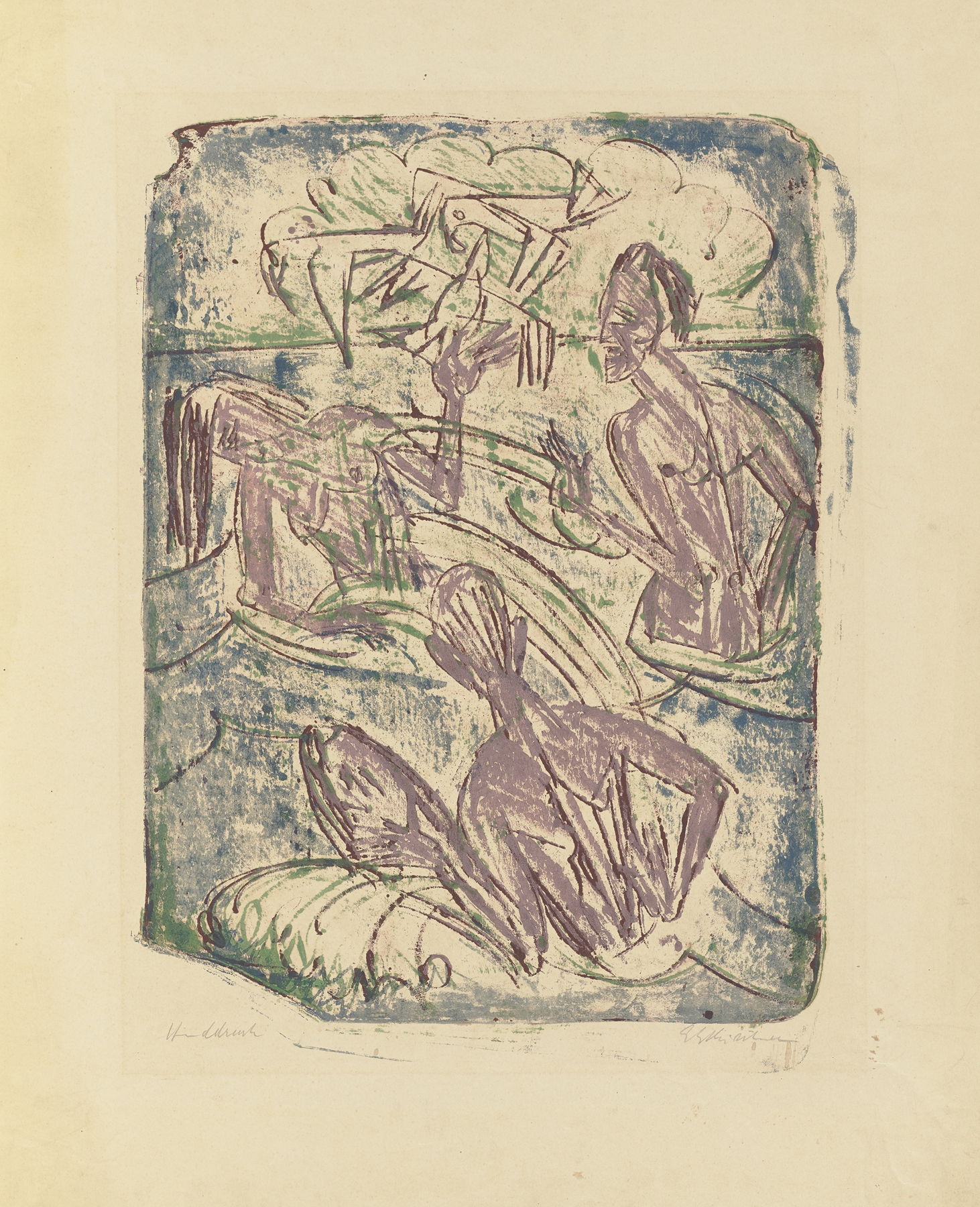 Spritzende Badende (1916)