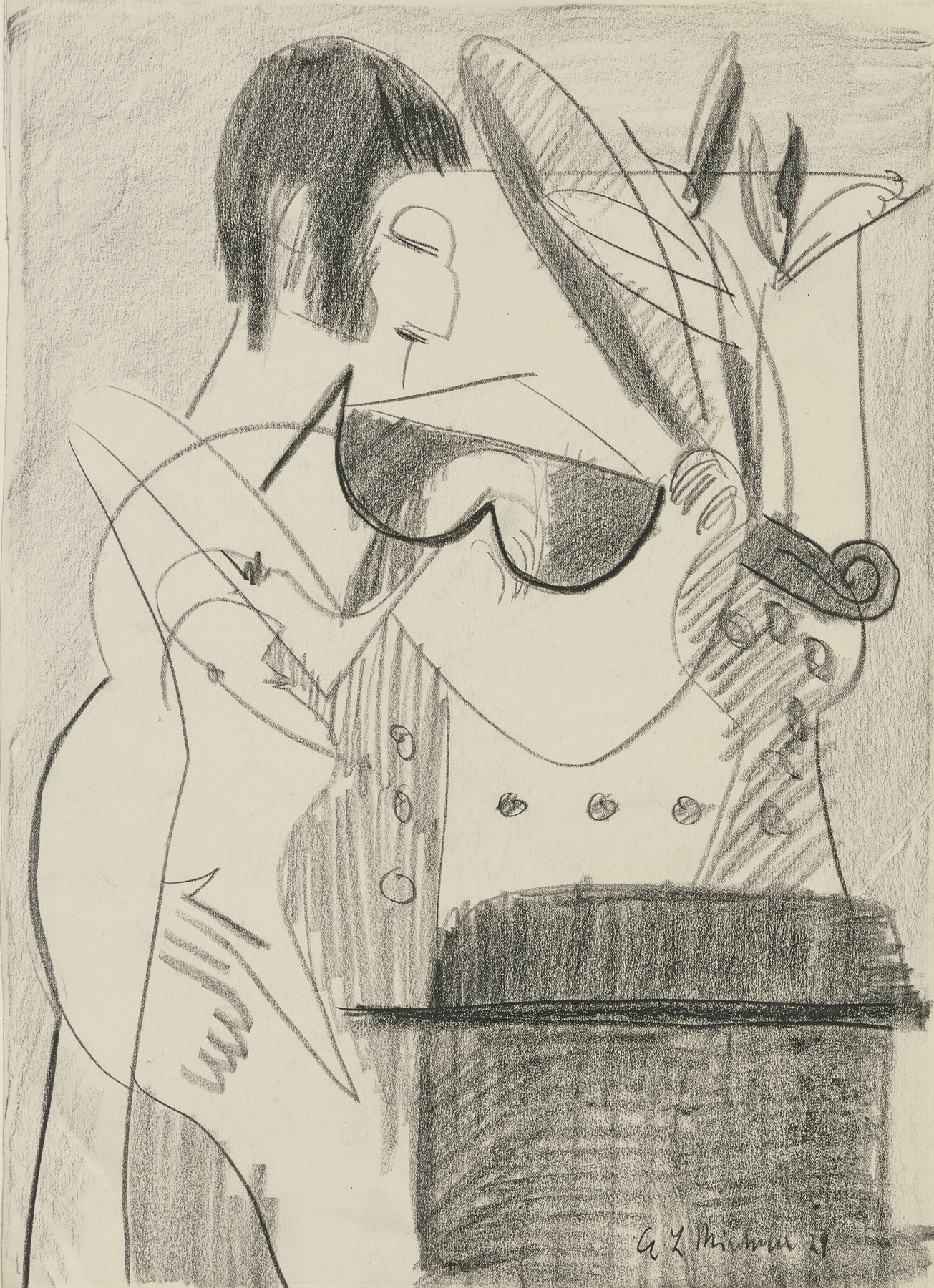 Violinistin vor Bild (ca. 1929)