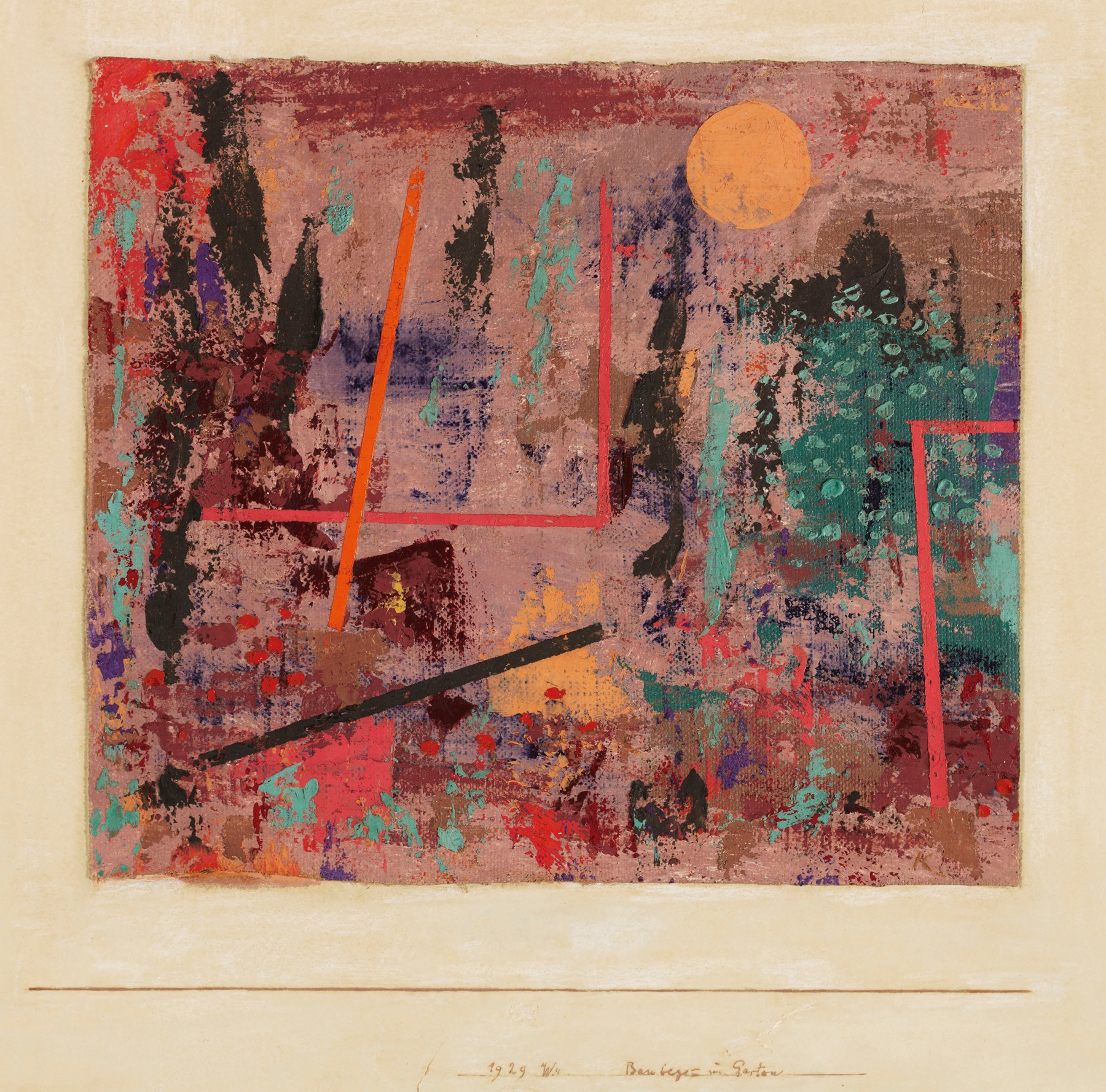 Baubegin¯ im Garten (1929)
