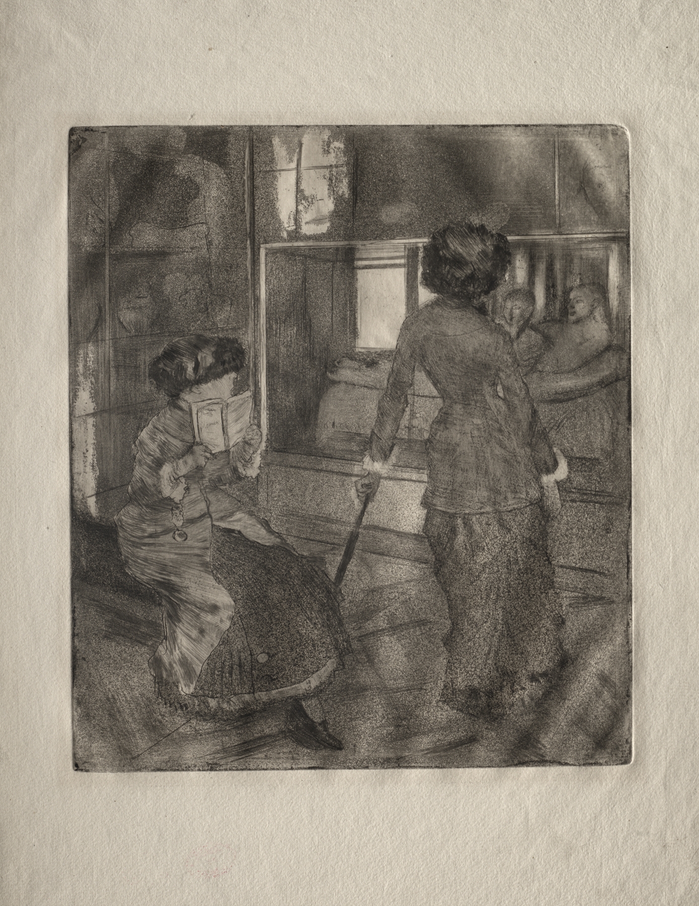 Mary Cassatt at the Louvre; The Etruscan Gallery (1879–80)