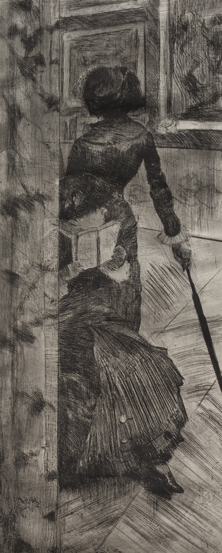 Mary Cassatt at the Louvre; The Paintings Gallery (1879–80)