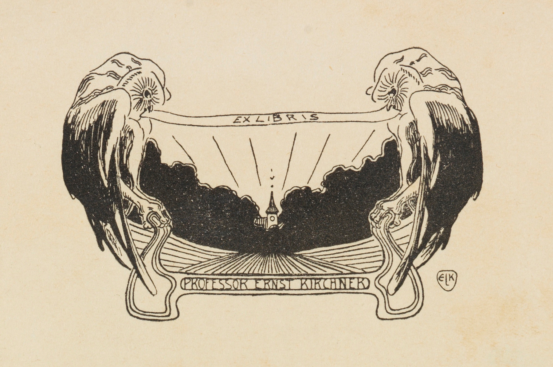 Exlibris; Professor Ernst Kirchner (1904)