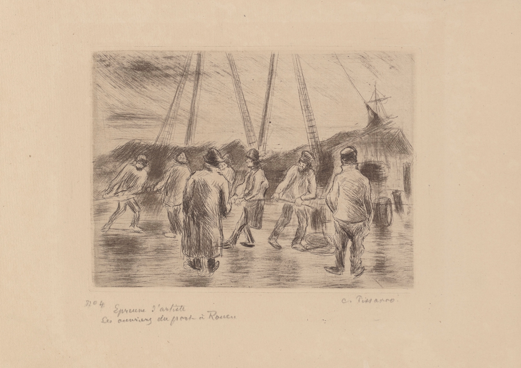 Les ouvriers du port, à Rouen (1887)