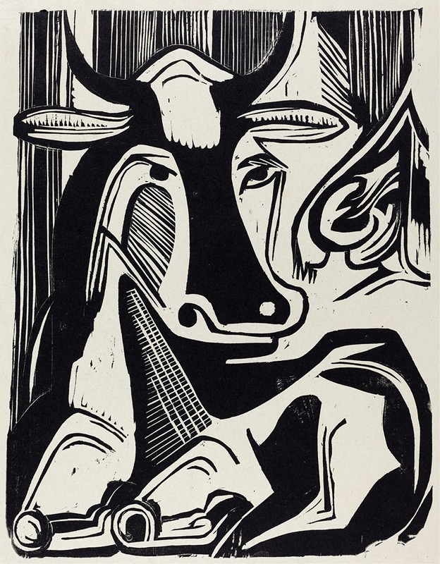Ernst Ludwig Kirchner - The Large Cow Lying Down (Grosse Liegende Kuh)