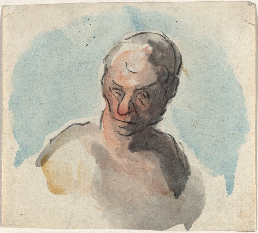 Honoré Daumier - Head of a Man