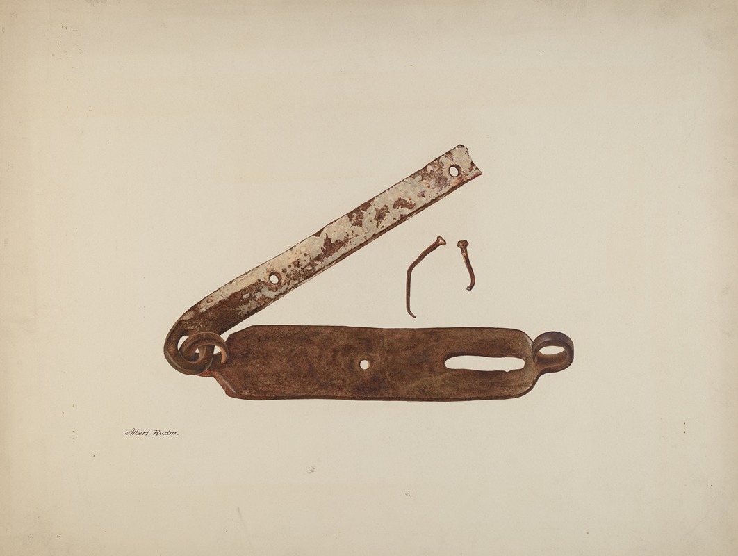 Albert Rudin - Hasp from Door of Kennedy Farm