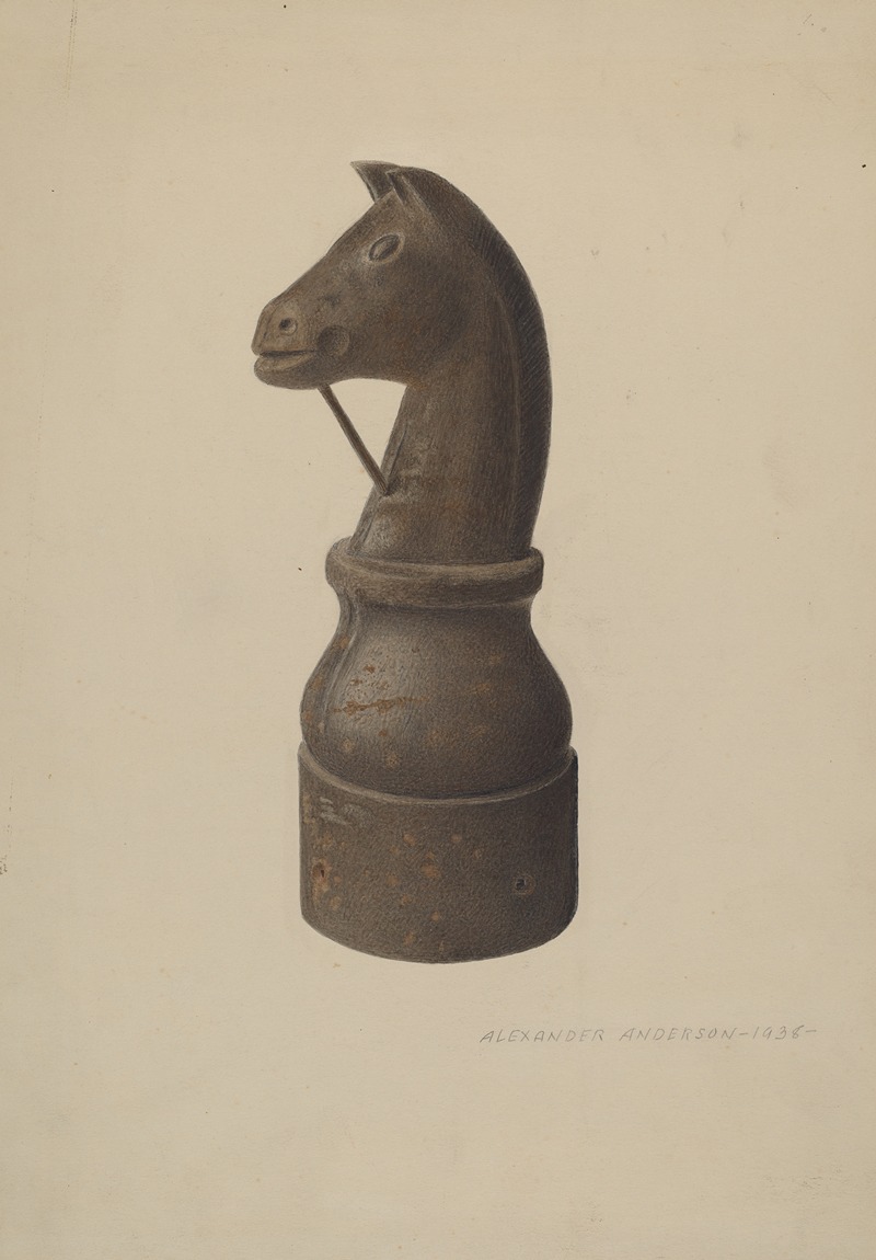 Alexander Anderson - Horse Head Hitching Post