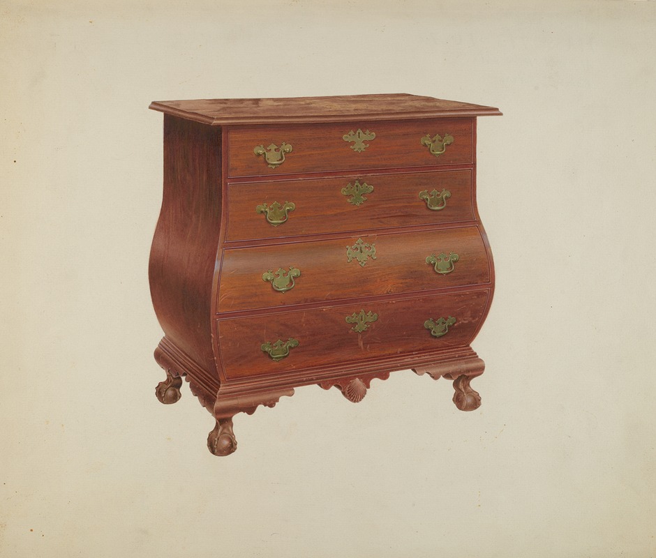 Alfred H. Smith - Bombe Front Chest of Drawers