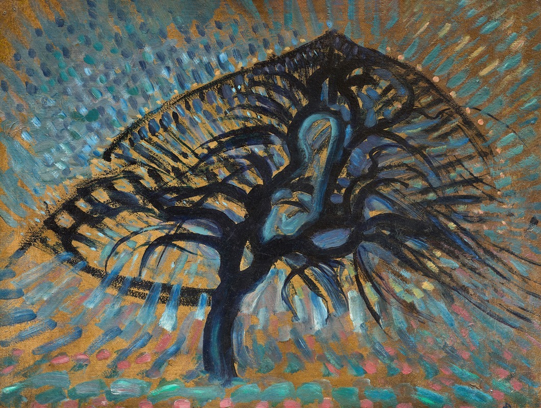 Piet Mondrian - Apple Tree, Pointillist Version