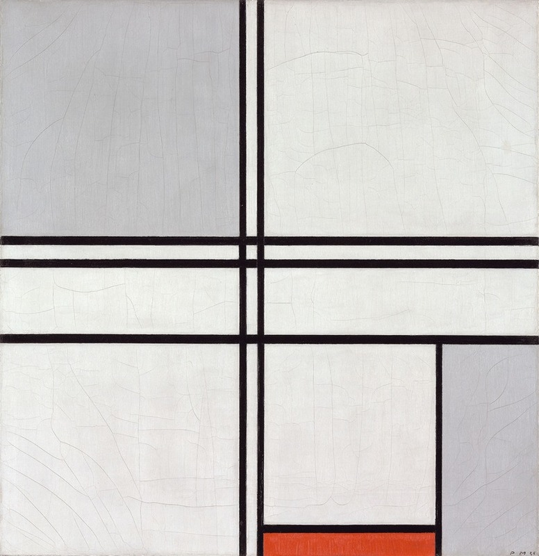 Piet Mondrian - Composition (No. 1) Gray-Red