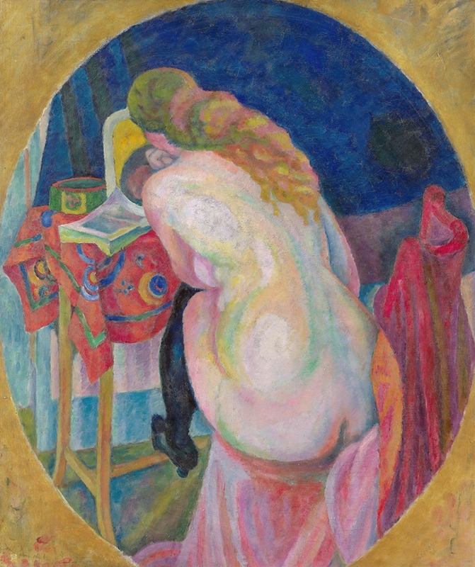 Robert Delaunay - Nude woman reading