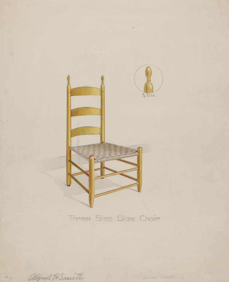 Alfred H. Smith - Shaker Three Slat Chair