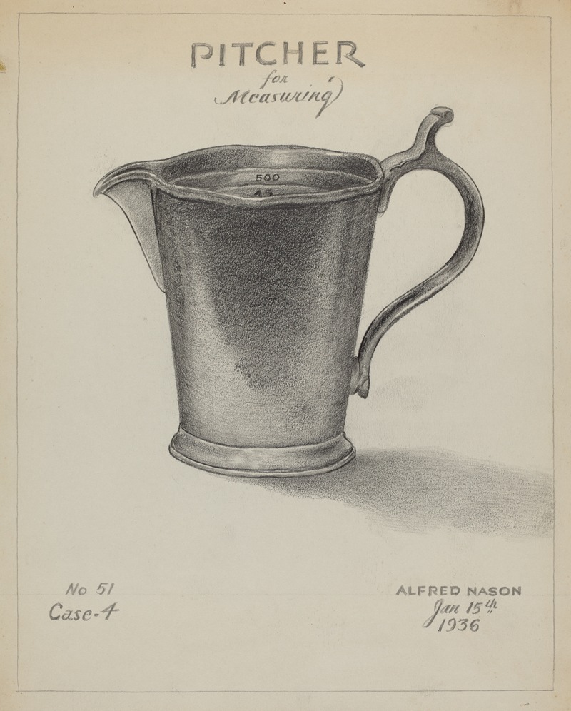 Alfred Nason - Pewter Pitcher