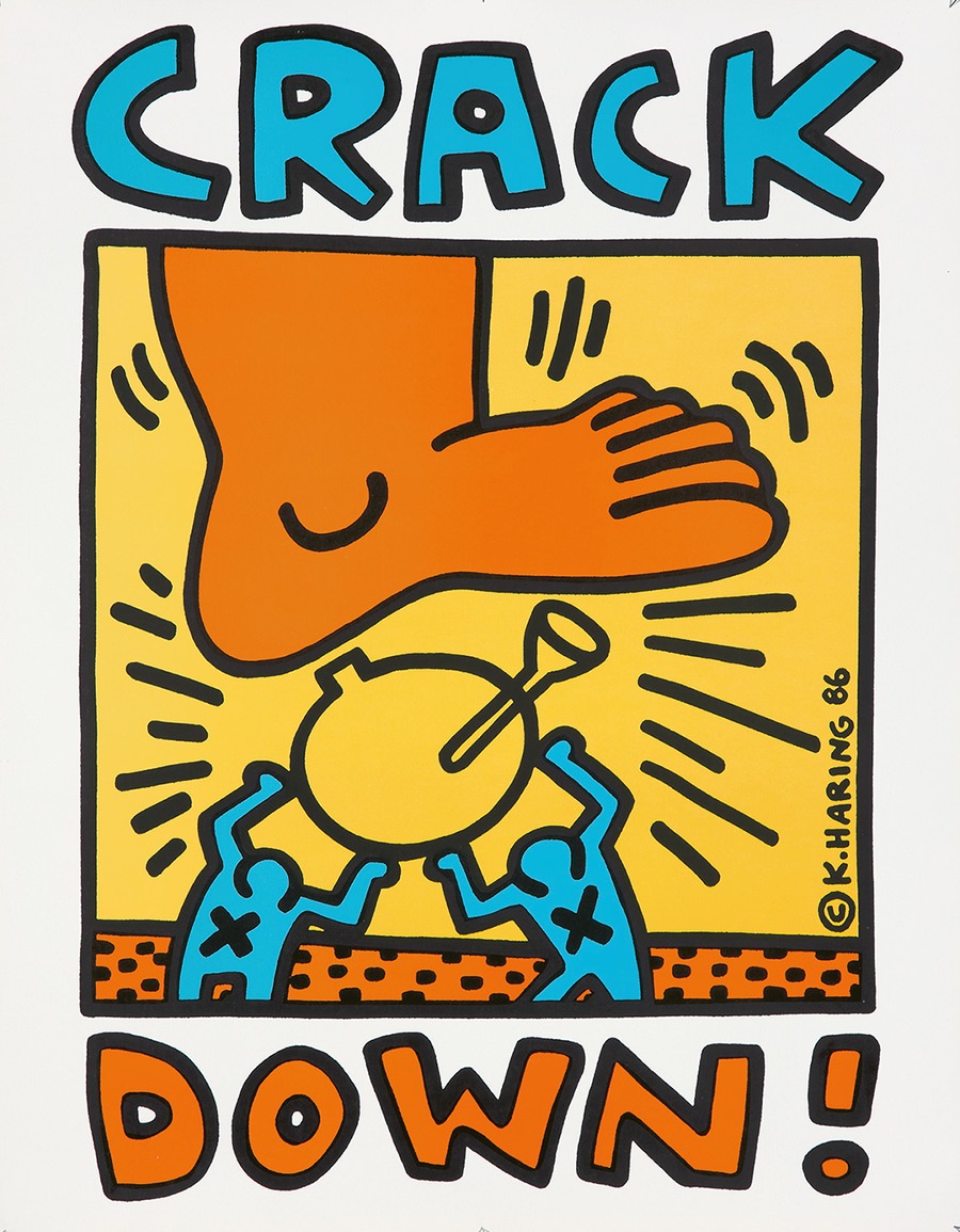 crack-down-by-keith-haring-artvee