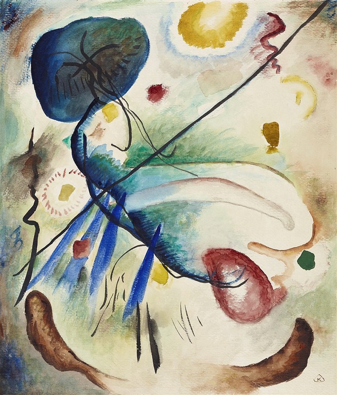 Wassily Kandinsky - Aquarell mit Strich