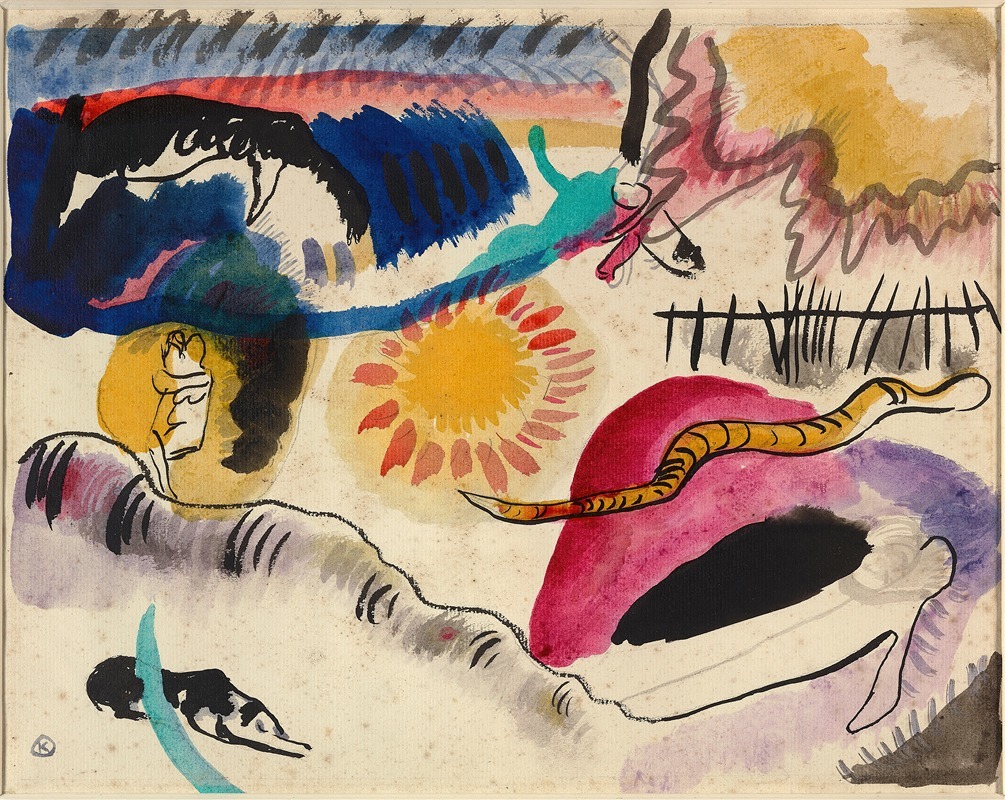 Wassily Kandinsky - Aquarell Nr. 3 (Liebesgarten)
