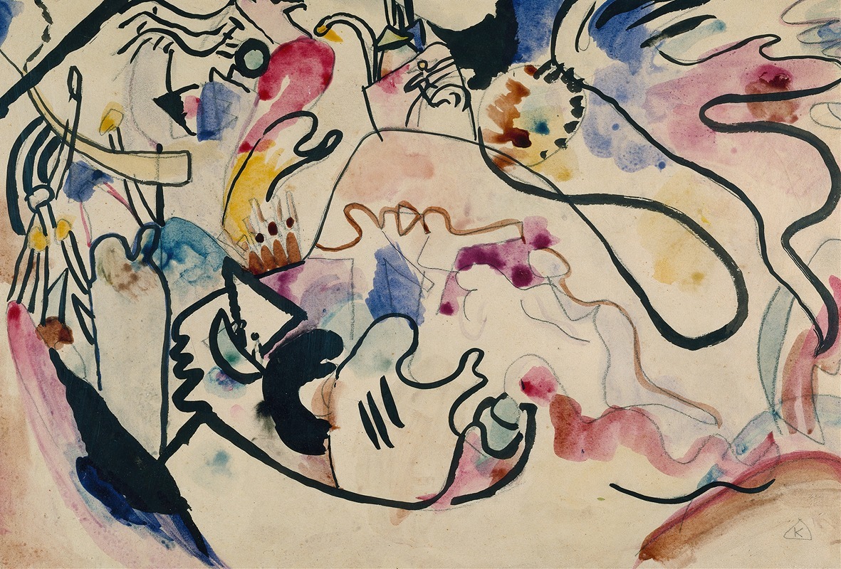Wassily Kandinsky - Aquarell Nr. 8 ‘Jüngster Tag’
