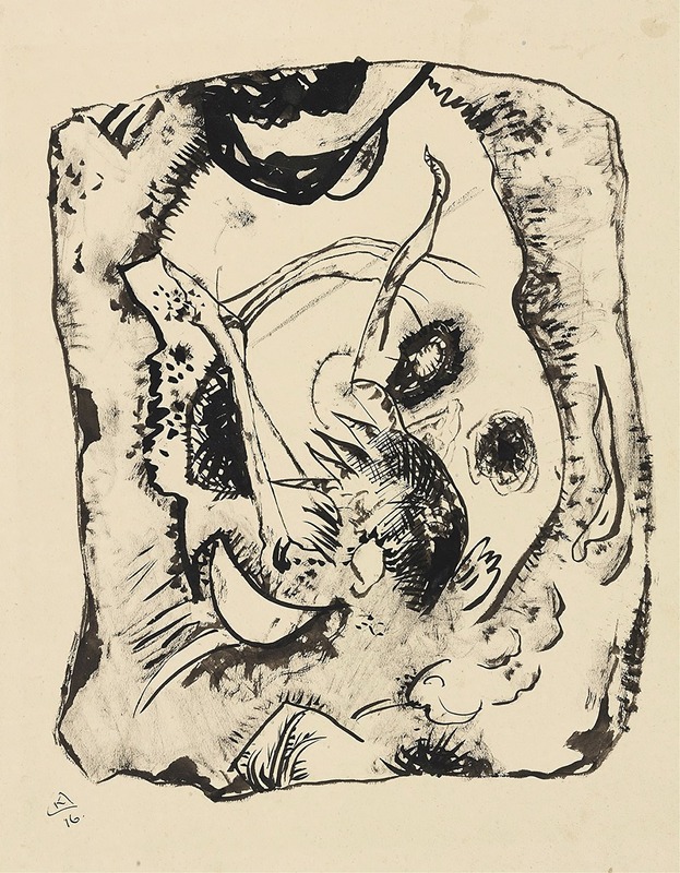 Wassily Kandinsky - Drawing for ‘Bild auf hellem Grund’